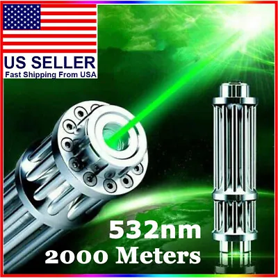 2000 Meter 532nm Green Laser Pointer Pen Visible Beam Light Zoom Focus Lazer USA • $16.96