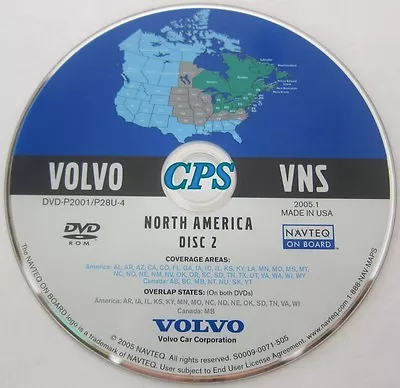 2002 2003 2004 2005 2006 Volvo Xc90 S80 Dvd Map Navigation West Se 2005.1 Update • $70