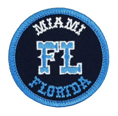 MIAMI Florida Embroidered Iron-On Sew-On Patch Jacket Backpack Bag Hat Blt/Aqu • $13.99