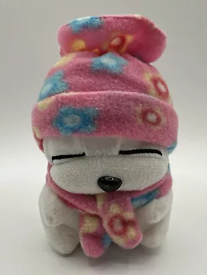 Mashimaro Rabbit Korean Stuffed Plush 7.5” Pink Blue And Yellow Hat Scarf READ • $31.99