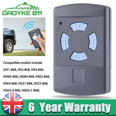 Hormann HSM4-868 HSE2-868 Garage Door Opener Remote Control 868Fob Transmitter • £8.90