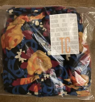 LuLaRoe TC New Sharp Floral Pattern High Waist Full Length Yoga Unicorn Leggings • $27.75