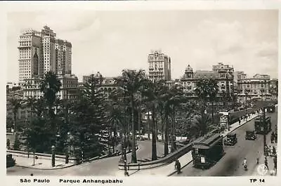 VINTAGE Real Photo Sao Paulo Parque Anhangabahu POSTCARD - UNUSED • $8.12