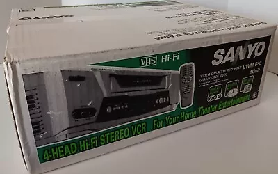 Sanyo VWM-686 VHS Hi-Fi Stereo VCR Video Cassette Recorder New Sealed Packaging • $177.57