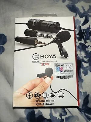 BOYA XPIX Clip-on Mini Mic Microphone 3.5mm Lavalier Mic For DSLR • $17.78