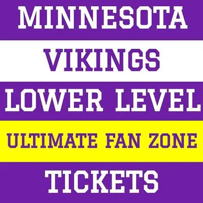 Minnesota Vikings Lower Level Psl / Sbl / Seat License / Season Tickets ~ 2 Of 4 • $7500