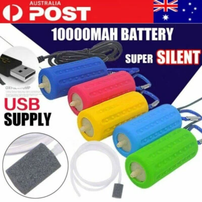$6.99 • Buy Mini Aquarium Oxygen Air Pump Fish Tank USB Power Silent Air Compressor Aerator