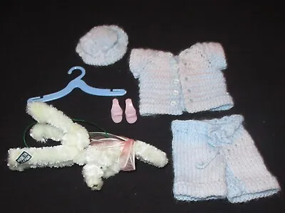Vintage Barbie Doll Hand Crochet Knit Outfit Poodle Dog Set  (BA17) • $26.99