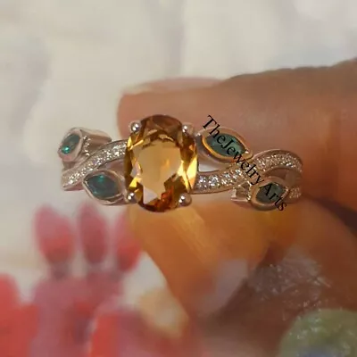 Golden Topaz Ring-November Birthstone Ring-Yellow Gemstone-Yellow Topaz Ring • $35.99