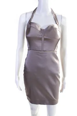 $81.01 • Buy Z Spoke Zac Posen Womens Satin Sweetheart Neck Sheath Dress Purple Size 0
