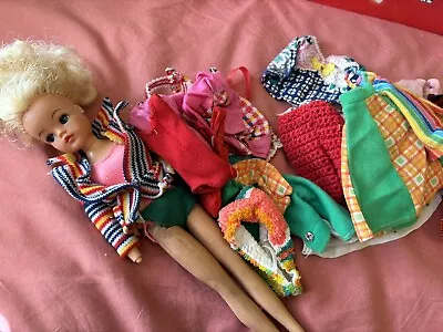Vintage Sindy Doll Lots Of Clothes Mego ? Barbie  Mixed Lot • $36