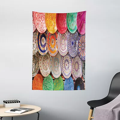 Moroccan Tapestry Traditional Colorful Print Wall Hanging Decor • $21.99