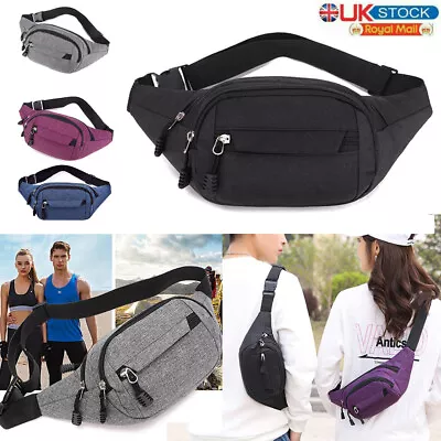 £5.99 • Buy Unisex Waist Bum Bag Women Men Fanny Pack Holiday Travel Money Belt Pouch Wallet