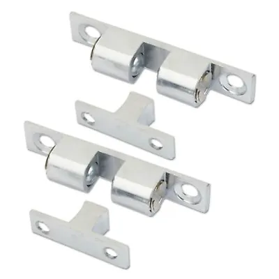 £5.64 • Buy 2 CHROME DOUBLE BALL CATCH Cabinet Cupboard Door Roller Latch CHOOSE Small Large