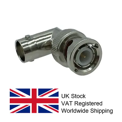 BNC Right-Angled Adaptor Jack/Plug 50 Ohm • £1.44