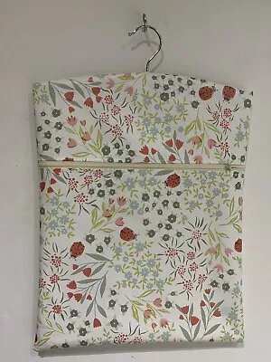 ''Hand Made Oilcloth Peg / Hanging Storage Bag - Zipped 12½ X16  Ladybird Floral • £5.95