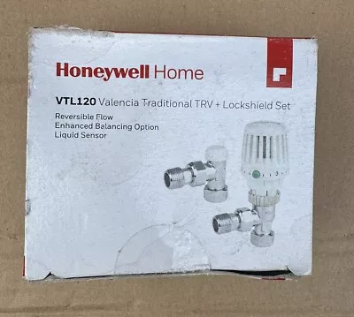 Honeywell VTL120-15A Thermostatic Angled Radiator Valve Lockshield 15mm X 1/2  • £13.99