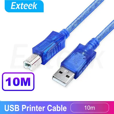$20.63 • Buy 10m Printer Cable Cord For Brother HP Epson Canon USB Male Type A To B