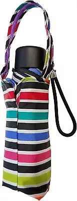 Totes Micro Mini Purse Manual Umbrella NeverWet Technology Colorful Stripes NEW • $19.90