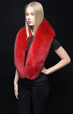 Genuine Pure Red Fox Fur Handcrafted Stole Collar Shawl Collar Boa • $221.84