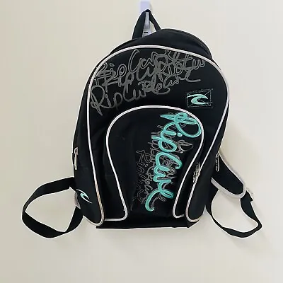 Vintage Early 2000's Ripcurl Backpack Black Embroidered Surf Surfwear Surfing • $33.08