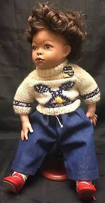 $69.95 • Buy VAL SHELTON ORIGINAL Little Fawty 17  VINYL BABY GIRL DOLL Stand