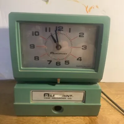 Acroprint Time Recorder Clock Manual Punch Industrial Office 150NR4 *READ* • $50
