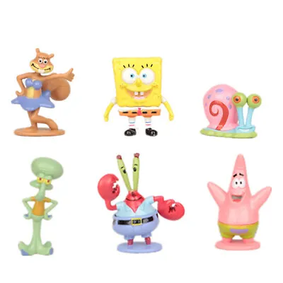 £7.99 • Buy 6Pcs SpongeBob SquarePants Figures Toys Set Party Cake Toppers Kids Fans Gifts