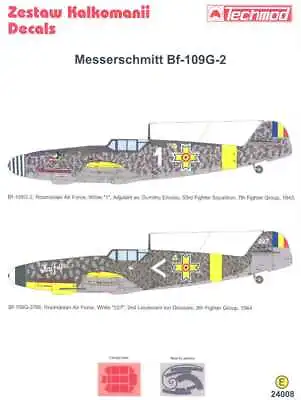 Techmod Decals 1/24 ROMANIAN MESSERSCHMITT Bf-109G • $12.99