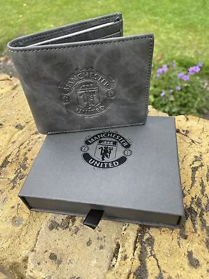 Manchester United Bifold Crest Embossed Wallet With Box • £14.99