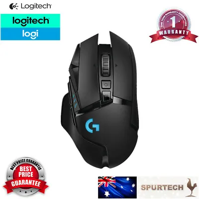 Logitech G502 Wireless Lightspeed Gaming Mouse Tunable Hero 16K DPI RGB Black • $139