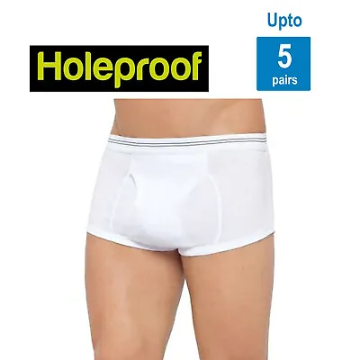 Holeproof Bell's Double Seat Mens Cotton Brief Undies Underwear White M1788 Bulk • $12.81
