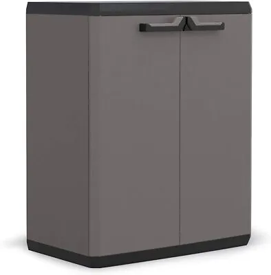 £80.49 • Buy EXTRA LARGE KETER Low Storage Cabinet Grey Black Cupboard Outdoor Garden Garage.