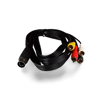 5ft 5 Pin Din Male To 4 RCA Male Audio Cable - Black • $10.95