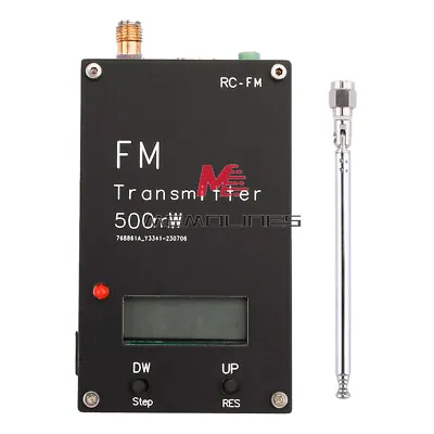 Type-C 2000M 0.5W FM Transmitter Frequency LCD Digital Display Stereo + Antennae • $26.18