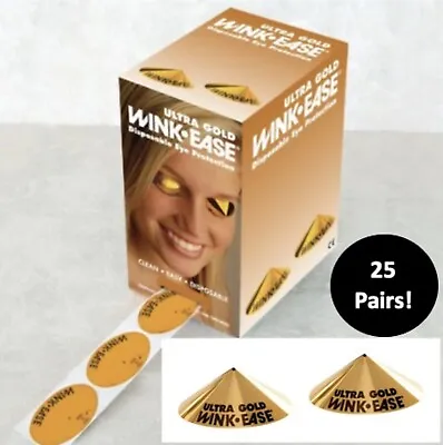 *SUNBED GOGGLES WinkEase Disposable Sun Bed Tanning Eye Protection Cones 25Pairs • £7.34