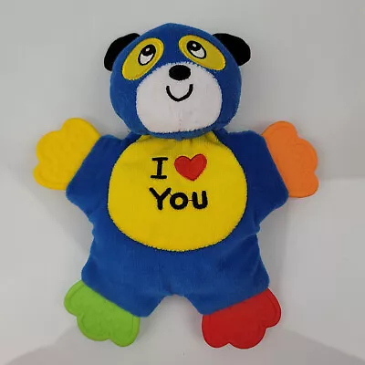 Scholastic Blue Panda Bear Dog I Love You Baby Plush Security Lovey Teether • $31.99
