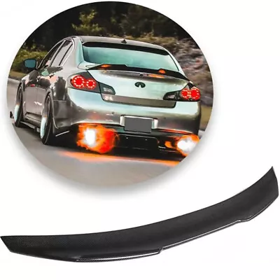 Real Carbon Fiber Rear Trunk Spoiler For 2007-2015 INFINITI G25 G35 G37 4DR PSM • $79.99