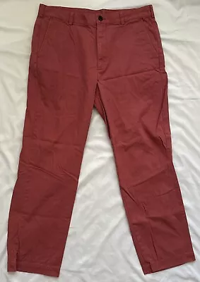 Brooks Brothers Pants Men's 34x30 Red Cotton Straight Flat Front 346 • $17.99