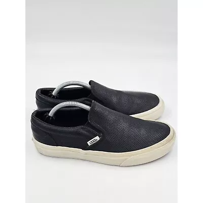 VANS Asher Perforated Slip-On Black Shoes Women's Size 6.5 • £16.40