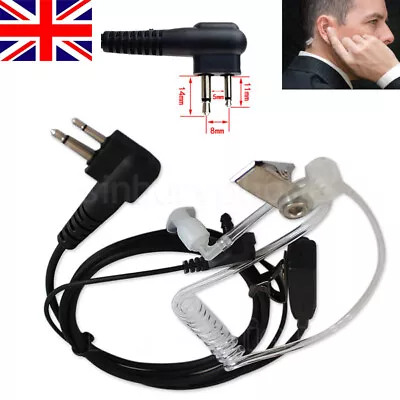 SIA Security Earpiece Headset Mic For Motorola Kenwood Baofeng Radio 2 Pin UK • £4.73