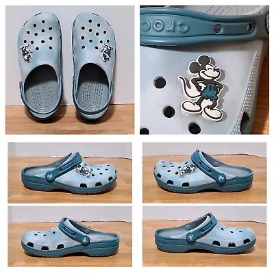 Crocs X Disney Mickey Mouse Blue Cloud Tie Dye Sandals Adult Size M7 / W9 • $39.99