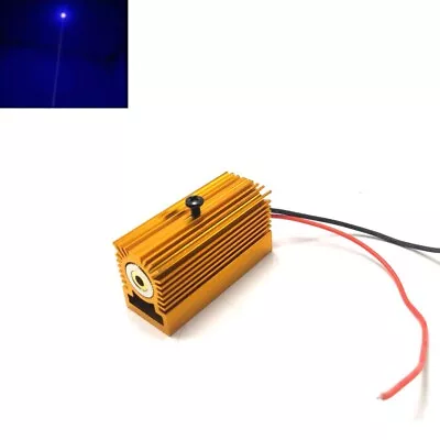 450nm 80mw Blue Focusable Dot 3-5V Laser Diode Module 12x35mm W/ Heatsink • £14.87