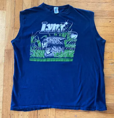 Vtg 1980s LYNX Cat Tiger Bobcat Puma Sports Brand TANK TOP T Shirt Hanes RARE! • $14.99