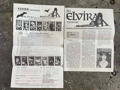 VTG 1994 ELVIRA EXAMINER Volume XIV Fan Club Newsletter Mistress Of The Dark • $30