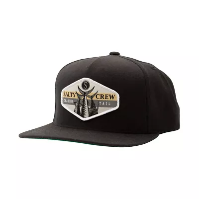 Salty Crew High Tail 5 Panel Hat Mens In Black- OSFA -Black • $49.99