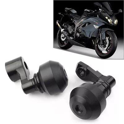 Frame Slider Cover Crash Pads Protector Fit Kawasaki ZX-6R 2009-2012 Black USA • $60.19