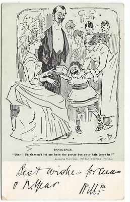 £53.60 • Buy OLD POSTCARD The Bulletin Innocence Phil May SENT Orange To Willcannia NSW 1903