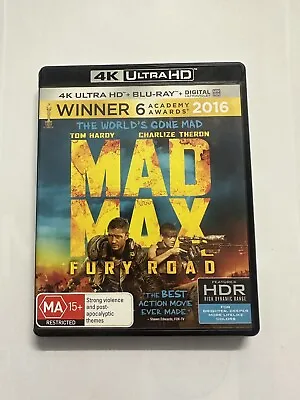 Mad Max Fury Road (4k Ultra HD Blu-ray Blu-ray 2015) • $16.73