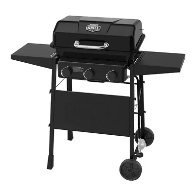 3 Burner Propane Gas Grill Two Arm Shelf Side Steel Charcoal Grill BBQ Trolley • $89.32